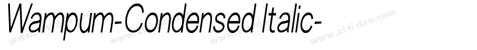 Wampum-Condensed Italic字体转换